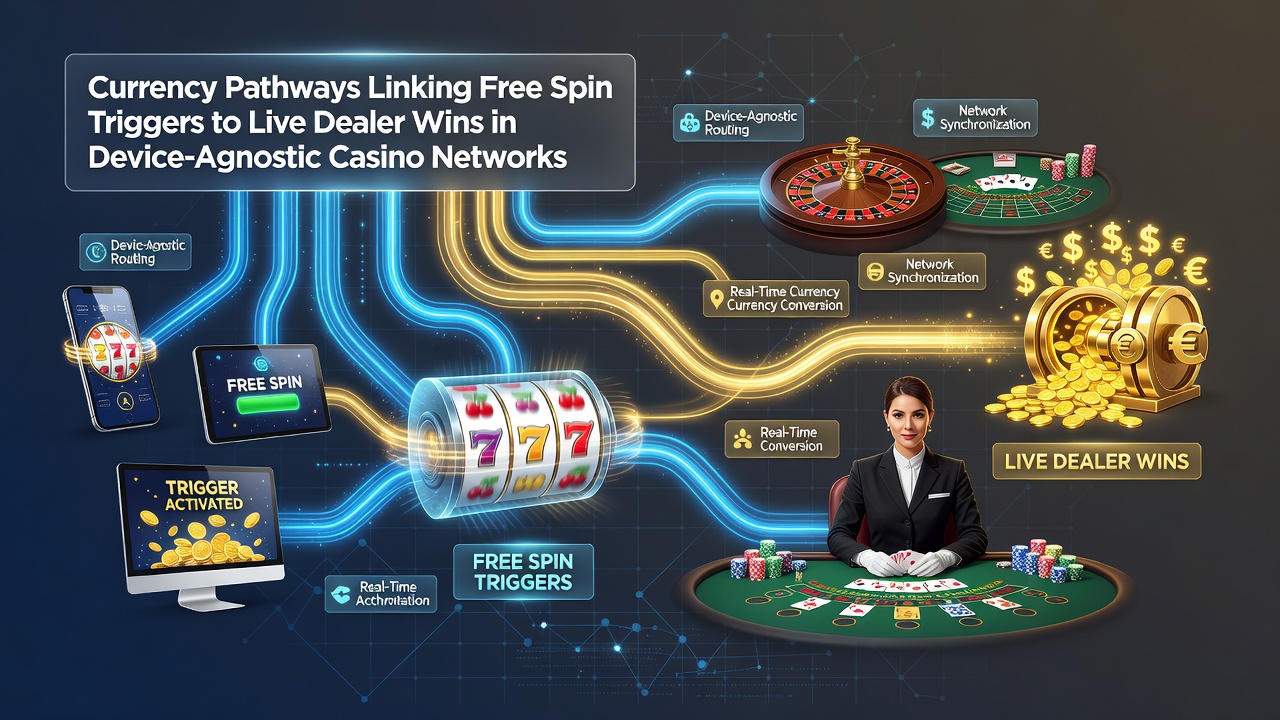 Visualisierung von Zahlungswegen zwischen mobilen Freispielen und Live-Casino-Auszahlungen