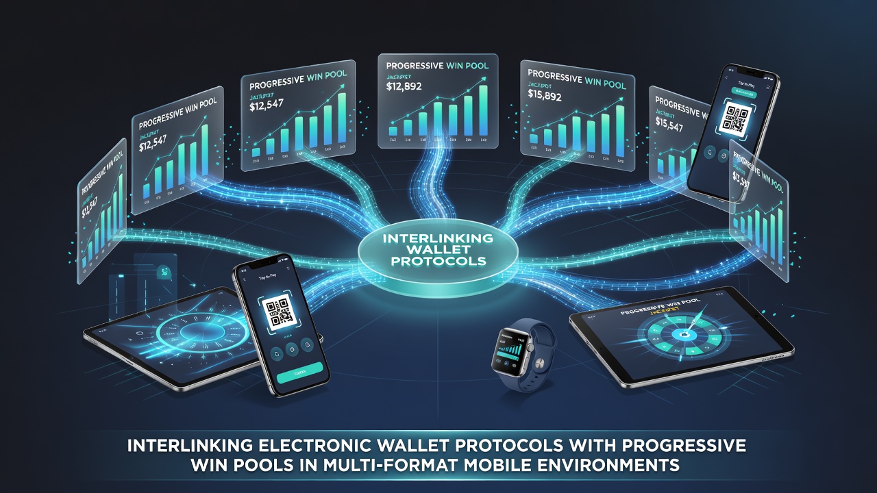 Diagramm zu Datenflüssen zwischen Wallets und progressiven Pools in mobilen Umgebungen