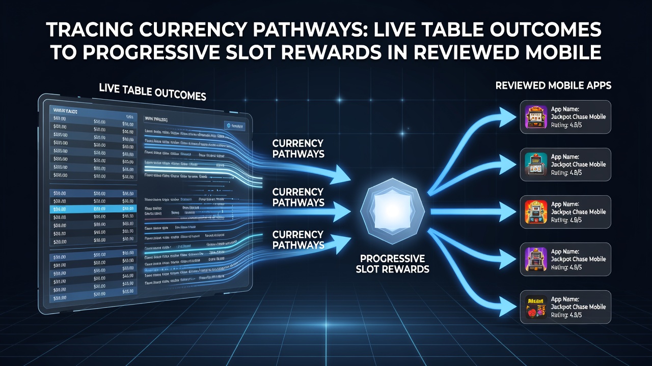 Illustration der Verknüpfung von Live-Tisch-Transaktionen mit progressiven Slot-Rewards in mobilen Umgebungen